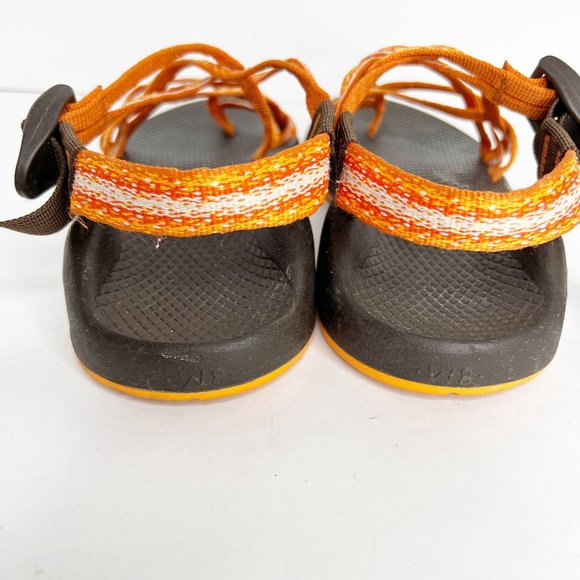 Chaco ZX/2 Classic Sandals Sz 8 Women's Orange Stripe Outdoor River Shoes - Picture 5 of 9